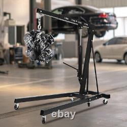 0.5 Ton 2 Ton Hydraulic Folding Engine Crane Hoist Lift Stand Wheels Workshop