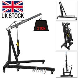 0.5 Ton 2 Ton Hydraulic Folding Engine Crane Hoist Lift Stand Wheels Workshop