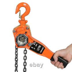 1.5 Ton 10 FT Lever Hoist 3306lbs Chain Manual Hand Ratchet Winch Lift Puller