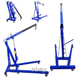 1 Ton Foldable Frame Hydraulic Garage Shop Lift Engine Crane Stand Cranes Hoist