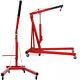 1 Ton Hydraulic Crane Adjusted Hoist Lifting Stand Equipment Engine Lifter Red