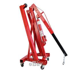 1 Ton Hydraulic Crane Lifting Hoist Garage Workshop Folding Engine Lift 1000kg