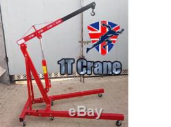 1 Ton Hydraulic Folding Engine Crane Stand Hoist lift Jack in Red