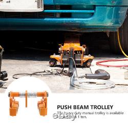 1pc 1 Ton Push Beam Track Roller Push Beam Trolley Heavy Duty Trolley