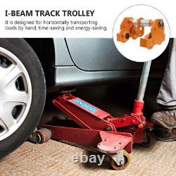 1pc 1 Ton Push Beam Track Roller Push Beam Trolley Heavy Duty Trolley