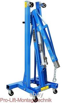 2000kg Werkstattkran faltbar Kran Motorkran foldable crane blue 2ton CE2TJ 02203