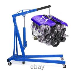 2Ton Garage Workshop Mobile Hydraulic Engine Crane Hoist Pickup Easy Movement