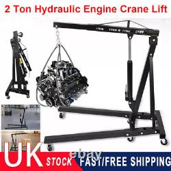 2Ton Hydraulic Folding Engine Crane Stand Hoist lift lfter lifting Jack Workshop