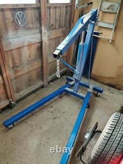 2Ton Mobile Hydraulic Folding Engine Crane Stand Jack Workshop Hoist Lift Cranes