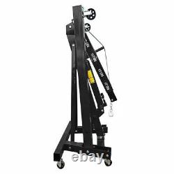 2Ton Tonne Hydraulic Folding Engine Crane Stand Motor Hoist Lift Jack Adjustable