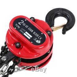 2 TON CHAIN BLOCK 3M chain Hoist Heavy Duty Tackle Engine Lifting Pulley 2000kg
