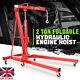 2 Ton 2000kg Hydraulic Folding Engine Crane Hoist Lift Stand Car Garage Workshop