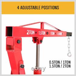 2 Ton 2000KG Hydraulic Folding Engine Crane Hoist Lift Stand Car Garage Workshop