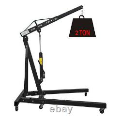 2 Ton Engine Crane Hoist Lift Jack Hydraulic Folding Adjustable Long Ram Jack Uk