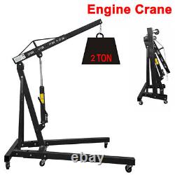 2 Ton Engine Crane Hoist Lift Jack Lifter Folding Hydraulic Garage Heavy Duty
