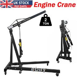 2 Ton Engine Crane Hoist Lift Jack Lifter Folding Hydraulic Garage Heavy Duty UK