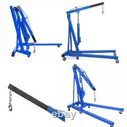 2 Ton Foldable Frame Hydraulic Garage Shop Lift Engine Crane Stand Cranes Hoist