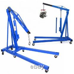 2 Ton Folding Hydraulic Engine Crane / Hoist Lift Stand Workshop Lifting Machine