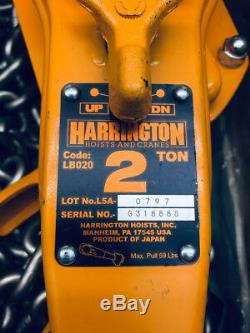 2 Ton Harrington LB Series 4000lb Lever Chain Hoist LB020
