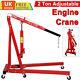 2 Ton Hydraulic Engine Crane Hoist Stand Folding Lifter Lift With Wheels Red