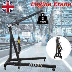 2 Ton Hydraulic Engine Crane Hoist lift Stand Jack Workshop Garage Folding UK