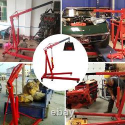 2 Ton Hydraulic Engine Crane Motor Hoist Lift Lifter Stand Foldable Heavy Duty