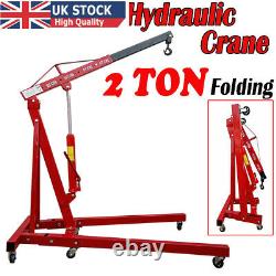 2 Ton Hydraulic Engine Crane Stand Hoist Folding Lift Jack Garage Mobile New