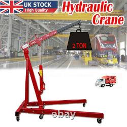 2 Ton Hydraulic Engine Crane Stand Hoist Lift Jack Heavy Duty Workshop Folding