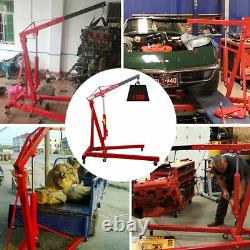 2 Ton Hydraulic Engine Crane Stand Hoist Lift Jack Heavy Duty Workshop Folding