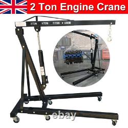 2 Ton Hydraulic Engine Crane Stand Hoist Lift Lifter Folding Jack Lifting Garage