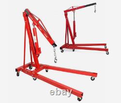 2 Ton Hydraulic Engine Crane Stand Hoist Lift Lifter Folding Jack Lifting Garage