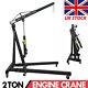 2 Ton Hydraulic Engine Crane Stand Hoist Lift Jack Wheels Workshop Folding Tonne