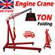 2 Ton Hydraulic Folding Engine Crane Hoist Lift Jack Mobile Wheels Workshop Uk