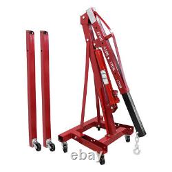 2 Ton Hydraulic Folding Engine Crane Hoist Lift Stand Garage Workshop Adjustable