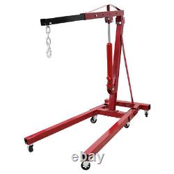 2 Ton Hydraulic Folding Engine Crane Hoist Lift Stand Garage Workshop Adjustable