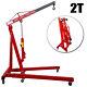 2 Ton Hydraulic Folding Engine Crane Hoist Lift Stand Jack Wheel Garage Workshop