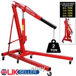 2 Ton Hydraulic Folding Engine Crane Stand Hoist Jack Lifting Garage Workshop UK