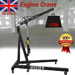 2 Ton Hydraulic Folding Engine Crane Stand Hoist Lift Stand Wheel Workshop UK