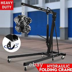 2 Ton Hydraulic Folding Engine Crane Stand Hoist lift Stand Jack Garage Workshop