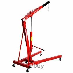 2 Ton Hydraulic Folding Engine Crane Stand Jack Workshop Heavy Hoist Lift Lifter