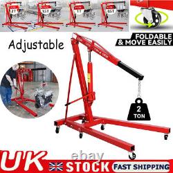 2 Ton Hydraulic Folding Engine Crane Stand Jack Workshop Hoist Lift Lifter Heavy