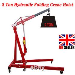 2 Ton Hydraulic Folding Engine Motor Crane Stand Hoist lift Jack Workshop Garage