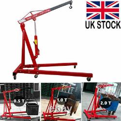 2 Ton Hydraulic Folding Workshop Engine Crane Hoist Lift Jack Stand Wheels UK