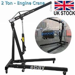 2 Ton Hydraulic Lifter Engine Crane Hoist Pulley Trolley Lift Workshop Garage UK