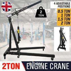 2 Ton Hydraulic Lifter Engine Crane Hoist Pulley Trolley Lift Workshop Garage UK