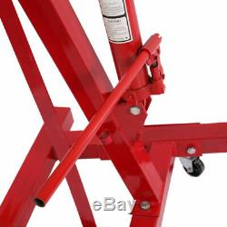 2 Ton Motor Engine Crane Hydraulic Hoist lift Jack Lifting Folding Workshop Red
