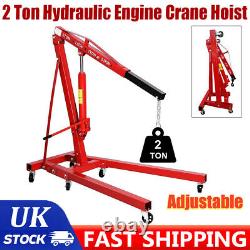 2 Ton Tonne Hydraulic Folding Engine Crane Stand Hoist lift Jack Heavy Duty NEW