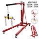 2 Ton Workshop Hydraulic Lift Engine Hoist Pulley Trolley Crane Stand With Lever