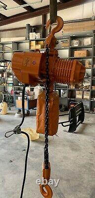 2 ton Electric Chain Hoist 4000 LB with 17 FT Chain 2 ton 230V single phase New