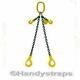 2m X 2 Leg X 7mm Self Locking Hooks Lifting Chain Sling 2.12ton Shortners Rated